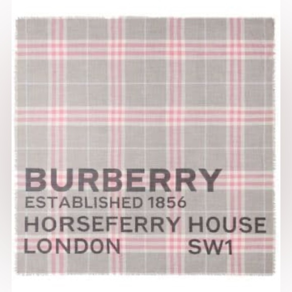 Burberry Scarf Horseferry-print check square scarf with COA